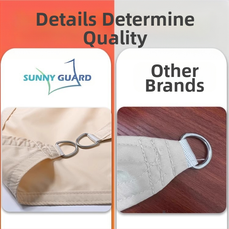 Слънчев навес за външни условия - квадратна форма, полиестерен плат, водоустойчив 500-1000