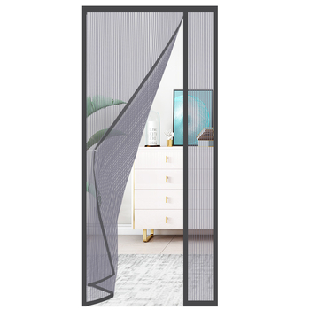 Durų ekranas nuo uodų su deimantine tinkleliu, šoninis atidarymas, magnetinis užsegimas, miegamajam, Velcro užuolaida