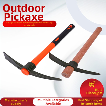 Плоско-заострена стоманена кирка с дървена дръжка, за рязане на дърва и земеделие, дължина 230–300 мм, марка Jin Rui