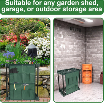 Θήκη εργαλείων κηπουρικής – Υλικό: PP + μεταλλικός σωλήνας, Μάρκα OEM, Κατάλληλο για κήπο, υπόστεγα και γκαράζ