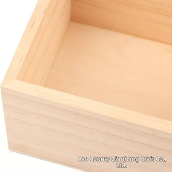 Κουτί αποθήκευσης για παχύφυτα, χωρίς καπάκι, τετράγωνο ξύλινο κουτί, DIY βαμμένο, δυνατότητα εκτύπωσης λογότυπου