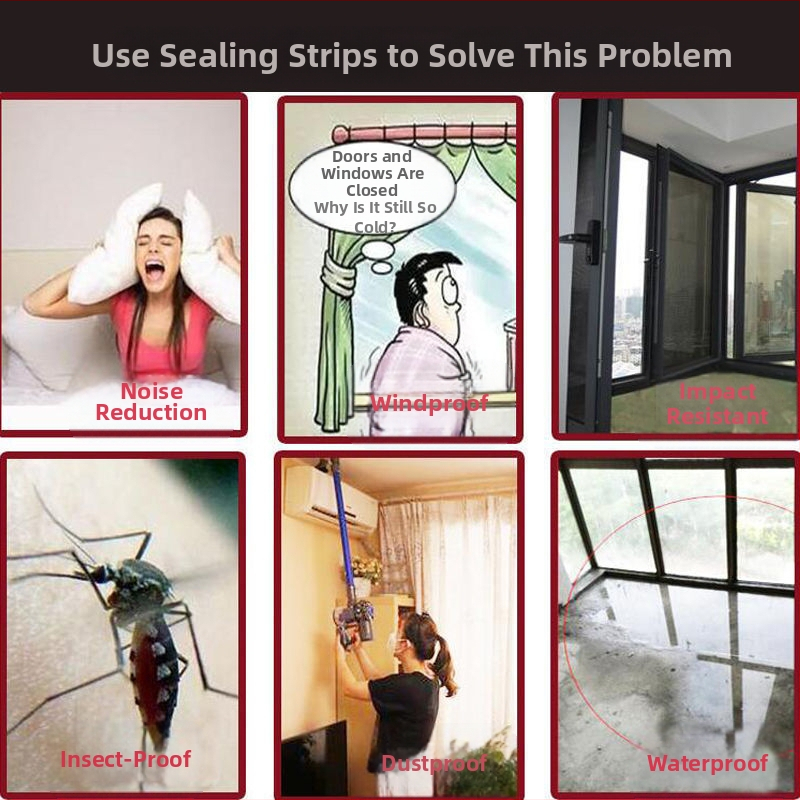 Hongfu силиконова уплътнителна лента за прозорци – ветроустойчива, шумоизолираща; устойчивост на износване, стареене и корозия