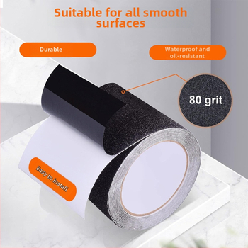 PVC lipnioji priešslidinė juosta laiptams ir voniai, stačiakampė, 0,1 mm storis, -10–50°C, matinė danga, atspari dėvėjimuisi