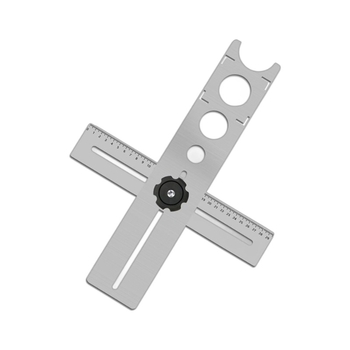 Lokátor otvorov pre dlaždice a merací pravítko – multifunkčný nástroj, 485 g