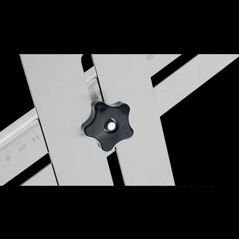 Lokátor otvorov pre dlaždice a merací pravítko – multifunkčný nástroj, 485 g