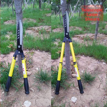 Τελεσκοπτικές κλαδεύτικες ψαλίδες κήπου με χειρολαβή από σωλήνα χάλυβα, χάλυνας 65Mn, διάμετρος κοπής 1–10 mm, βάρος 1,2 kg, μάρκα German help