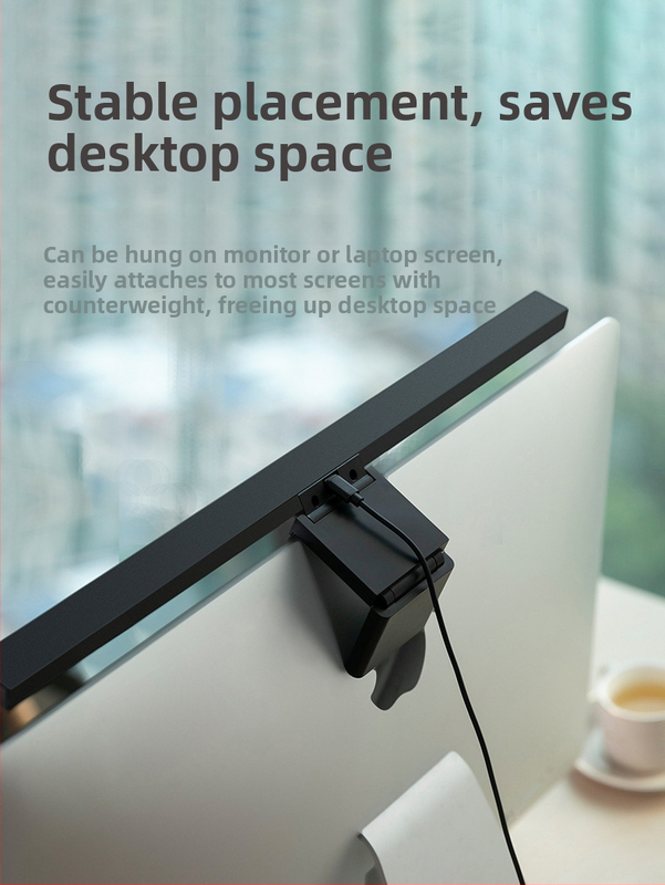 Клип LED лампа за бюро със защита на очите, регулируема яркост, сензорен превключвател, USB захранване