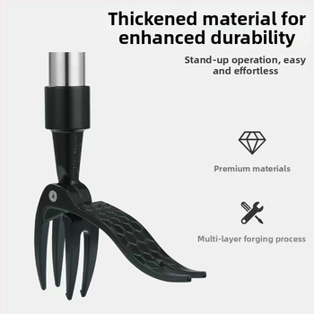 Nerūdijančio plieno stovinti rankinė ravėjimo priemonė – dviejų paskirčių naudojimas