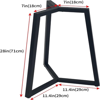 Πόδια τραπεζιού από ανθρακούχο ατσάλι, μοντέρνος μινιμαλιστικός σχεδιασμός, επίστρωση νανοχρώματος, κατάλληλα για οικιακό γραφείο, Shenghong
