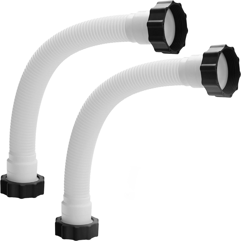 Baseino žarna su veržlėmis abiejose galose, PE plastiko konstrukcija (ZLP)