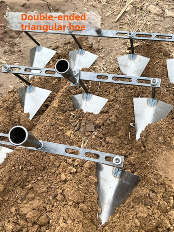 Регулируема триъгълна лопата за канали, разрохване на почвата и копане