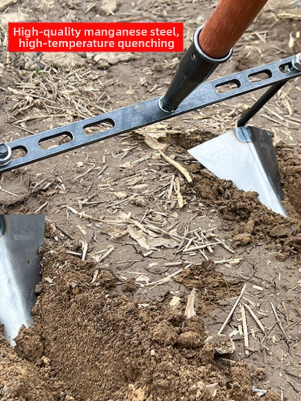 Регулируема триъгълна лопата за канали, разрохване на почвата и копане