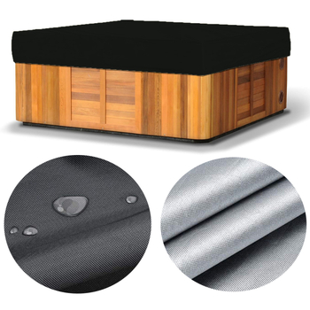 Κάλυμμα μπανιέρας για εξωτερική μασάζ — Oxford ύφασμα, προστασία από σκόνη και UV, επεκτάσιμο σχέδιο, επαναχρησιμοποιήσιμο