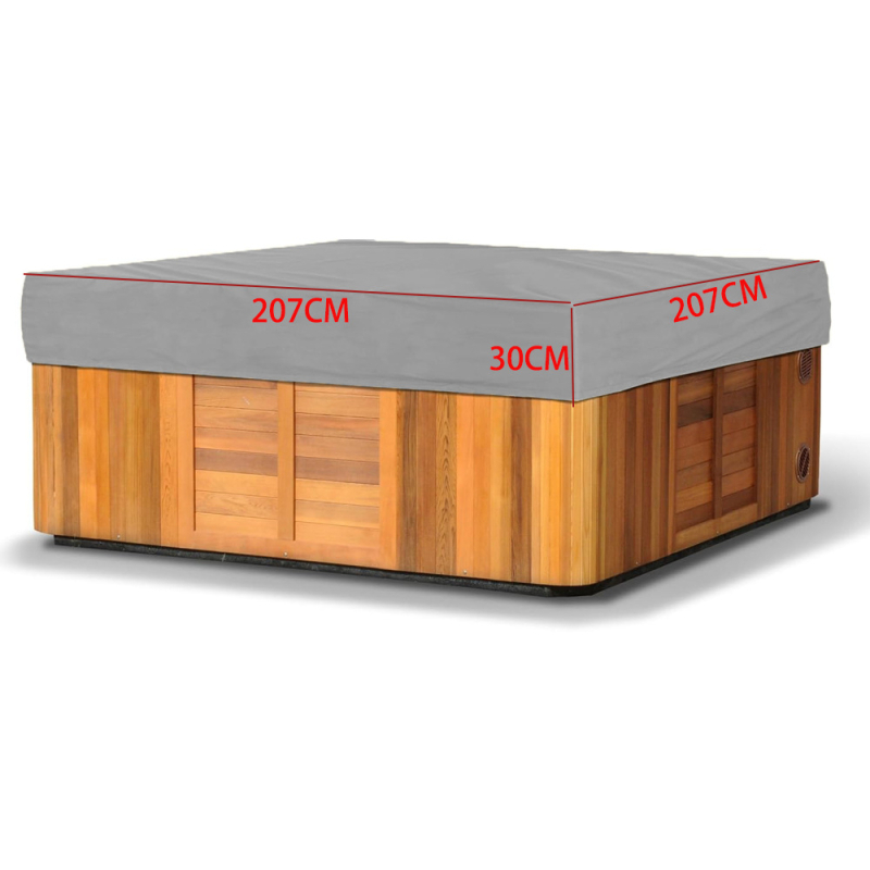 Κάλυμμα μπανιέρας για εξωτερική μασάζ — Oxford ύφασμα, προστασία από σκόνη και UV, επεκτάσιμο σχέδιο, επαναχρησιμοποιήσιμο