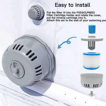 Θήκη φίλτρου πισίνας P6653, καουτσούκ, συμβατή με Lay-Z-Spa Miami 54123, φουσκωτή πισίνα, κατάλληλη για κολύμβηση και βάδισμα στα νερά