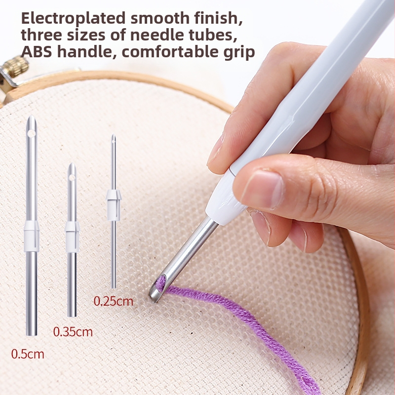 Регулируем punch needle инструмент с мулти-игла и тръба, марка: airo; внос: Не; лого: печатано