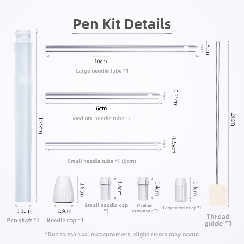 Регулируем punch needle инструмент с мулти-игла и тръба, марка: airo; внос: Не; лого: печатано