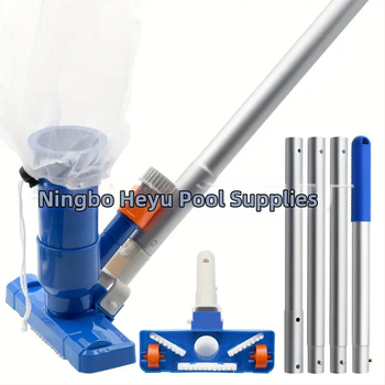 Обновен инструмент за подводно всмукване на замърсявания в басейн с 4 алуминиеви пръти