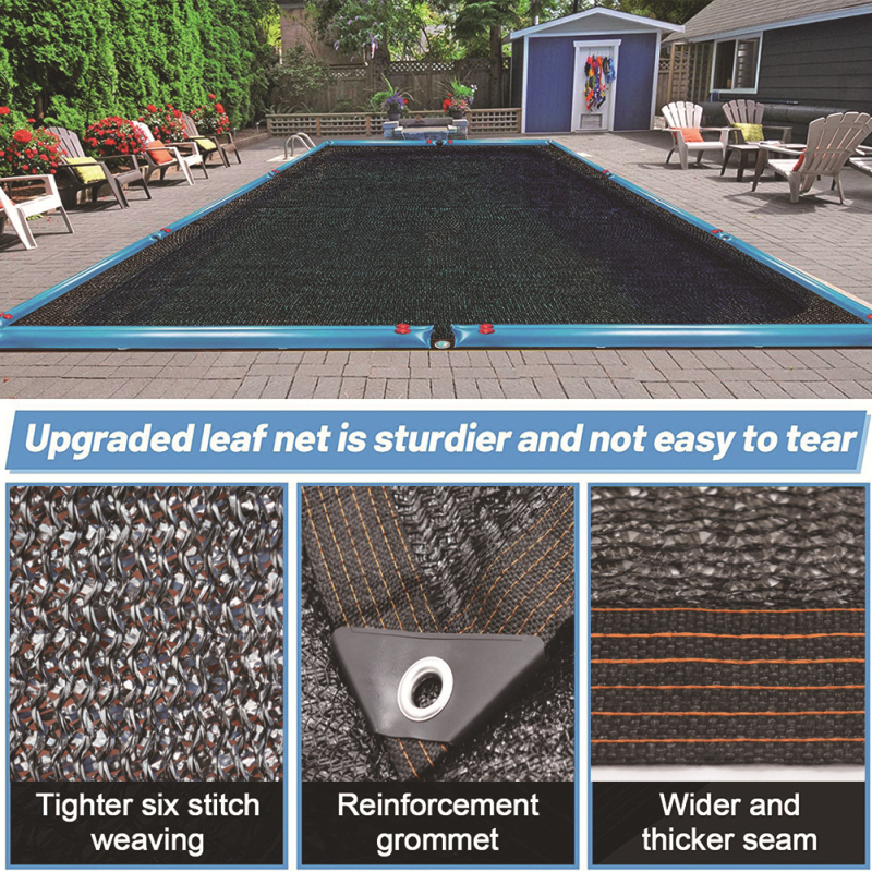 Κάλυμμα πισίνας με λεπτό δίχτυ, προστατευτικό δίχτυ για πισίνα και λίμνη, σκίαση, αποφυγή φύλλων φθινοπωρινή-χειμερινή