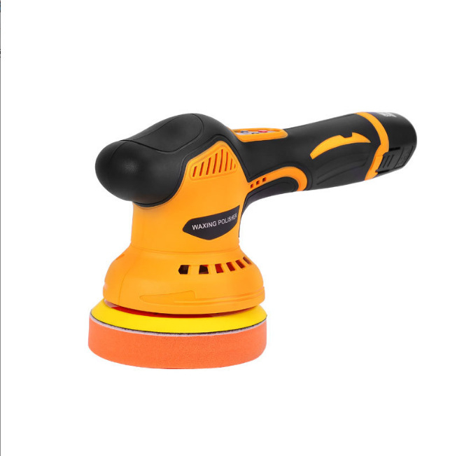Belaidė automobilių poliravimo ir vaško dengimo mašina, rankinė su ličio baterija (12V, fiksuotas greitis, skirtas auto poliravimui ir vaško dengimui)