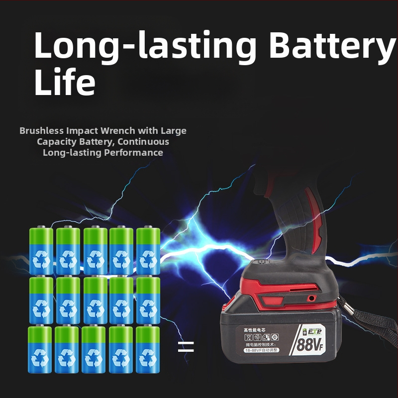 Електрически ударен гайковерт с презареждаща се литиева батерия, 21V, 3500 удара, завиване на стандартни болтове до 10 и болтове с висока якост до 20