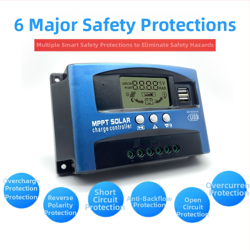 MPPT соларен контролер 48V, 30–100 A за фотоволтаични панели и интелигентно улично осветление