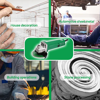 NEWBEAT 110V електрически ъглошлайф, AC захранване, тегло 2.5 кг, кабел 1.8 м, аксесоари: кожух за диск, гаечен ключ, въглеродна четка, държач за захващане