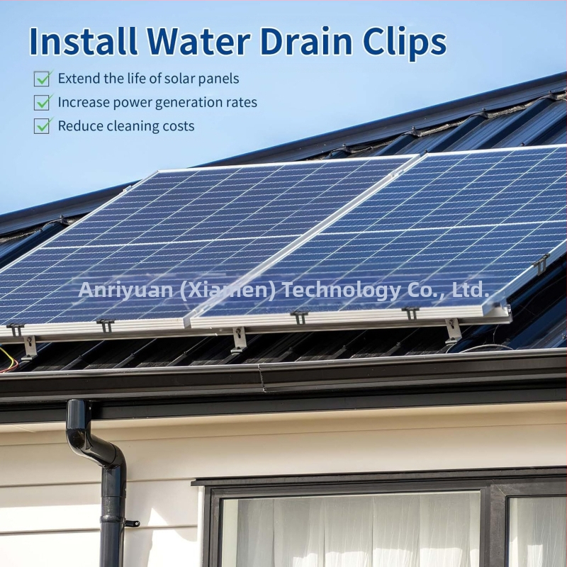 Фотоволтаичен дренажен клип, алуминиева сплав, ISO 9001, тегло 7 г, инжекционно формована обработка