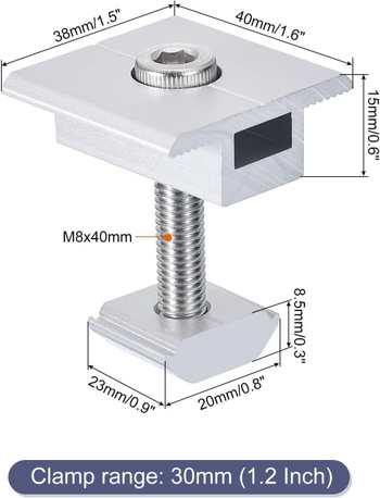 MECCANIXITY клип за среден монтаж на соларен панел AISEN модел mea240105ee000553, опаковка 22.2 x 12.3 x 5.2 cm