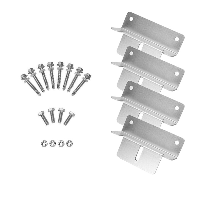 RV stogo saulės skydelio Z tipo aliuminio lydinio laikiklis, 6005-T5, ES standartas, svoris 0,26 kg, oksidavimo plėvelė 15μ, pritaikymas galimas