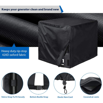 Κάλυμμα γεννήτριας με προστασία σκόνης, εξωτερικά αδιάβροχο, Nordic στυλ; ύφασμα Oxford, 70% πολυεστέρας, 30% αδιάβροχος στρώμα; κατάλληλο για εσωτερική/εξωτερική χρήση