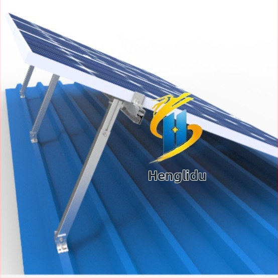 Henglida алуминиева сплав PV регулируема скоба за слънчев покрив и балкон | анодирана повърхност | 2.1 кг