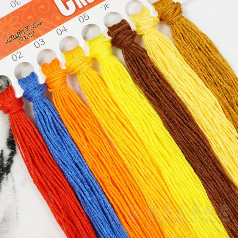 Кит за бродерия с кръст върху памучна тъкан с флорален мотив (цветя/трева/листа), 11CT.