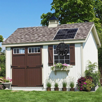 Соларно задвижван изпускателен вентилаторен комплект, 20W, фотоволтаичен; за склад за зеленчуци и стая за домашни любимци; 16V, фотоклетъчен контрол