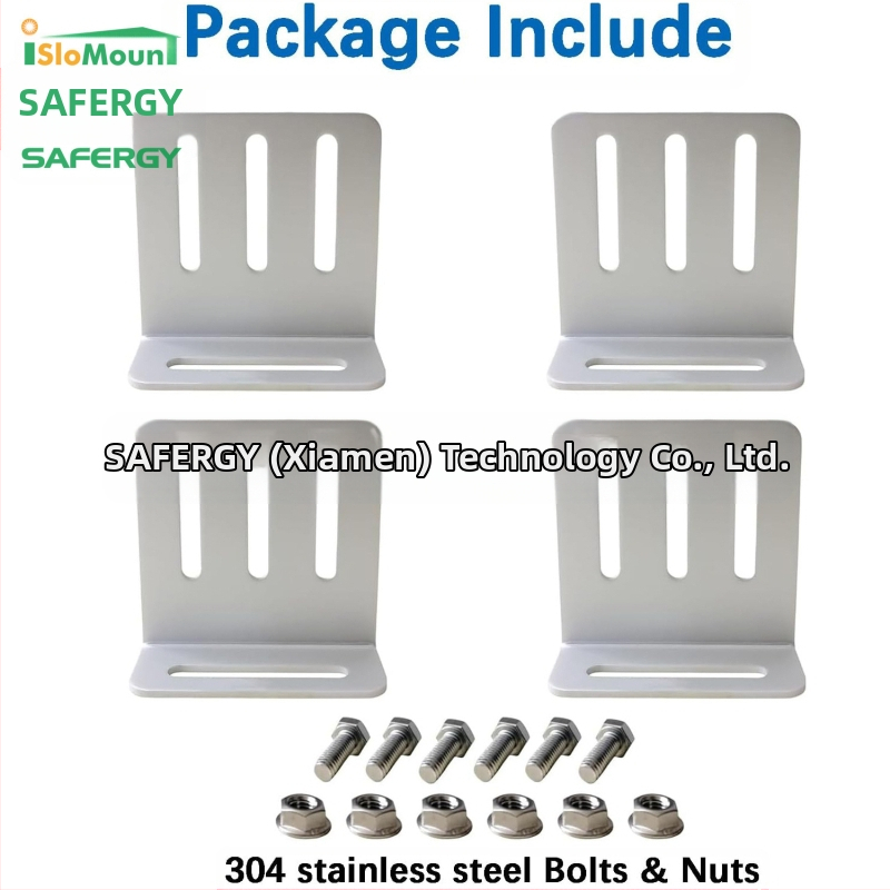 Монтажен кронштейн за слънчеви панели за RV и яхти за плосък покрив – алуминиева сплав, регулиуем Z-образен дизайн, съвместим с AS/NZS 1170.2, тегло 0,052 кг, финиш: малка анодизация