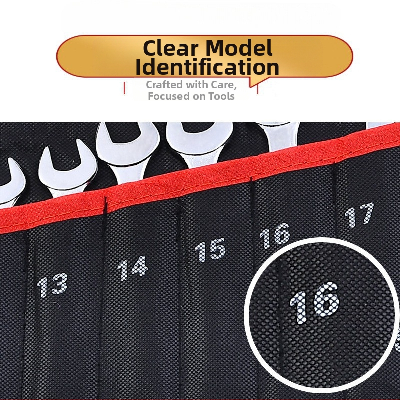 Meiqi комплект гаечни ключове с тресчотка, двустранни, 22 части (Материал: хром-ванадиева сплав; Вид: комбинирани гаечни ключове)