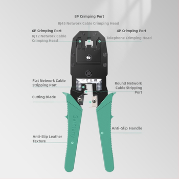 RJ45 Cat5/Cat6 hálózati kábel crimpelő készlet
