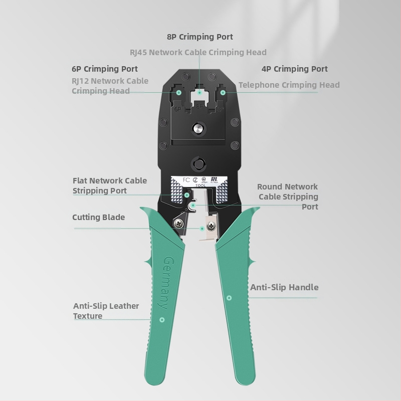 Комплект клещи за кримпване на мрежов кабел RJ45 Cat5/Cat6
