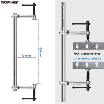 Πολυλειτουργικός F-σφιγκτήρας από χρωμοβάνιο ατσάλι, μηχανισμός ράβδου με διπλή δύναμη, βαριά επέκταση σφιγκτήρας