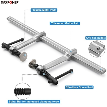 Πολυλειτουργικός F-σφιγκτήρας από χρωμοβάνιο ατσάλι, μηχανισμός ράβδου με διπλή δύναμη, βαριά επέκταση σφιγκτήρας