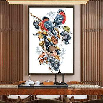 Кръстат бод комплект за бродерия — модерен минималистичен стил; памучен плат; 11CT; едностранно бродиране; за дневна/спалня.