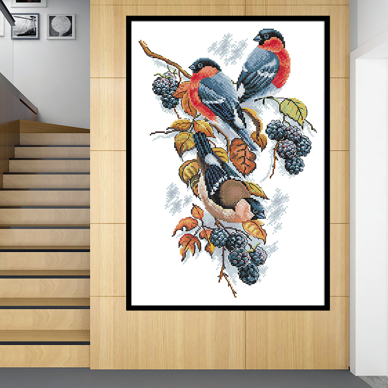 Кръстат бод комплект за бродерия — модерен минималистичен стил; памучен плат; 11CT; едностранно бродиране; за дневна/спалня.