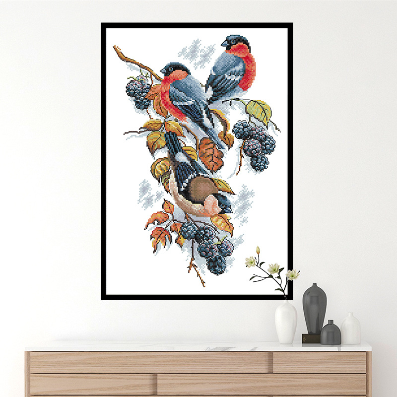 Кръстат бод комплект за бродерия — модерен минималистичен стил; памучен плат; 11CT; едностранно бродиране; за дневна/спалня.