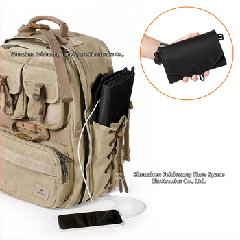 Преносим соларен панел 20W с USB зарядно 5V, размери 180×125×50 мм, фотоелектрическа клетка, FCC сертифиран