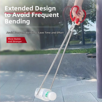 Ilgos nerūdijančio plieno žnyplės atliekų ir malkų paėmimui – neslystantis paviršius, tinkamas kaimo namų, sanitarinių darbuotojų ir pajūrio tvarkymui