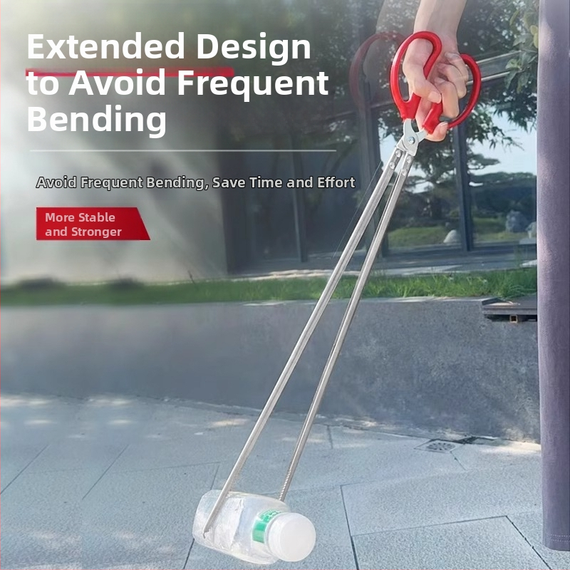 Дълги клещи за дърва и отпадъци – антихлъзгаща повърхност, неръждаема стомана, захващане на отпадъци, за битови домове, санитарни служители и крайбрежни почиствания