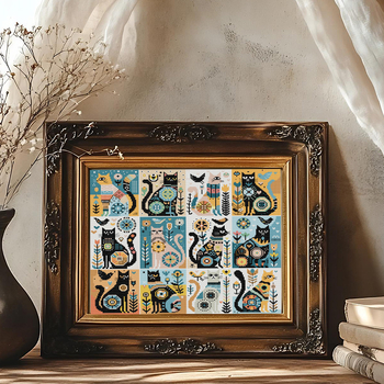 Комплект за кръстат бод – карикатурен/анимен мотив, 11CT платно, кръстат бод, за хол, спалня и кабинет