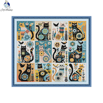 Комплект за кръстат бод – карикатурен/анимен мотив, 11CT платно, кръстат бод, за хол, спалня и кабинет