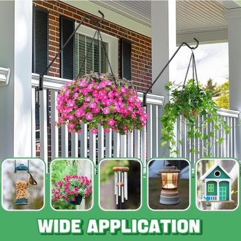 Terasos paukščių lesyklos kabliukas – reguliuojamas, tvirtas, su atjungiamu kabliu ir sriegine lazdele