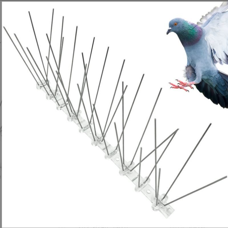 Балконни антиптичи шипове – модел 223, пластмаса и неръждаема стомана, защита срещу птици